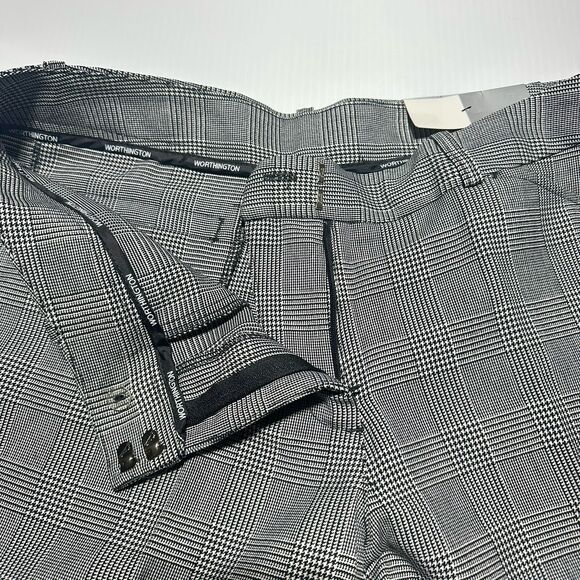 Worthington Modern Fit Pants Size 12 P Petite Houndstooth Plaid Trousers NWT - Picture 4 of 11